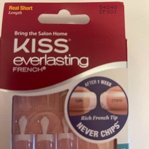 NEW Kiss Everlasting French Glue On Square Nail Nails Tips